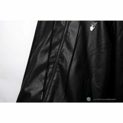 Hypeyourbeast OFF-WHITE 20FW New Logo Hooded Leather Jacket Black Hoodies & Jackets 32 Hypeyourbeast OFF-WHITE 20FW New Logo Hooded Leather Jacket Black Hoodies & Jackets