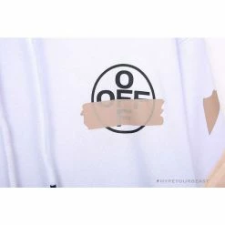 Hypeyourbeast OFF-WHITE Rubber Strip Arrow Hoodie 'WHITE' Hoodies & Jackets