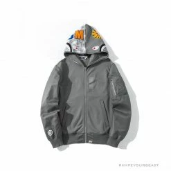 Hypeyourbeast BAPE Digital Pixel Camouflage Hoodie 'GREY' Clothes