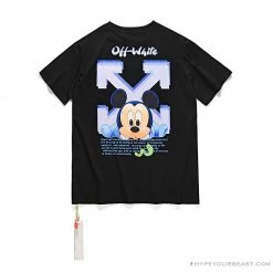 Hypeyourbeast OFF-WHITE Disney Spring X Summer Mickey Arrow Tee Shirt 'BLACK' T-Shirts