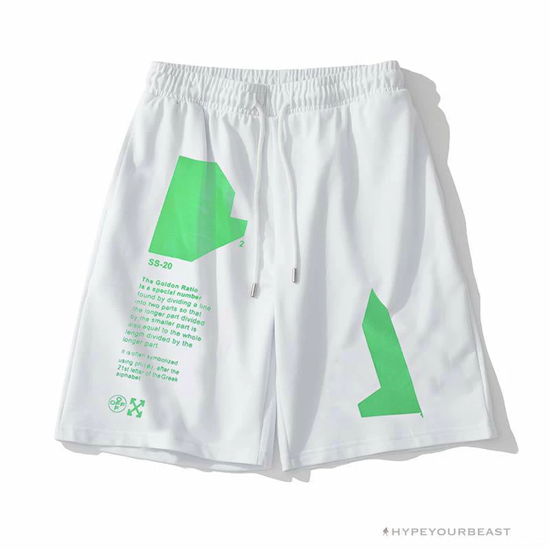 Hypeyourbeast OFF-WHITE Golden Ratio Shorts 'WHITE' 1 Hypeyourbeast OFF-WHITE Golden Ratio Shorts 'WHITE'
