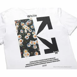 Hypeyourbeast T-Shirts OFF-WHITE Daisy Graffiti Arrow Conley Tee Shirt 'WHITE'