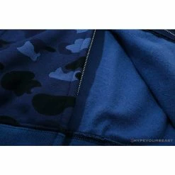 Hypeyourbeast BAPE X PSG Paris Saint-Germain Camouflage Blue Hoodie Clothes