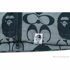 Hypeyourbeast BAPE X COACH Co-Branded Grey-Blue Hoodie