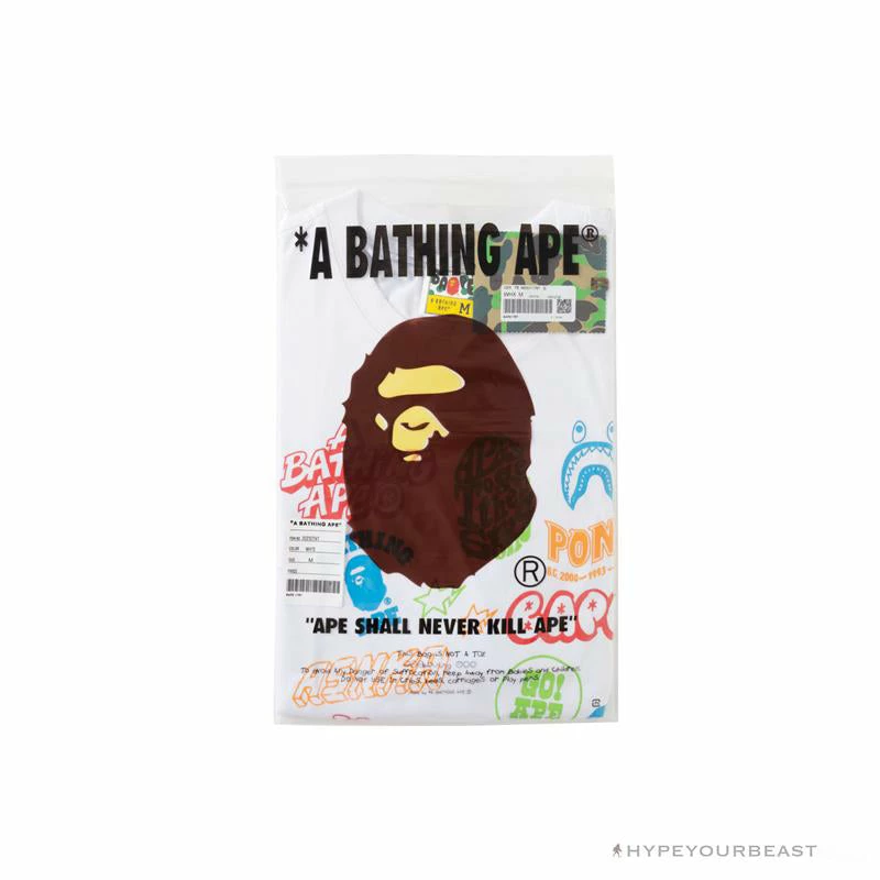 Hypeyourbeast BAPE Street Graffiti Tee Shirt 'WHITE' 4 Hypeyourbeast BAPE Street Graffiti Tee Shirt 'WHITE'