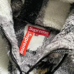 HypeYourBeast Supreme Penguins Hooded Fleece Jacket Black Hoodies & Jackets