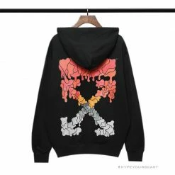 HypeYourBeast Off White Hoodie Black RED 19 HypeYourBeast Off White Hoodie Black RED