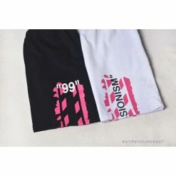 Hypeyourbeast OFF-WHITE 99 X Pink Arrow Shorts 'BLACK' 19 Hypeyourbeast OFF-WHITE 99 X Pink Arrow Shorts 'BLACK'