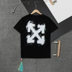 Hypeyourbeast OFF-WHITE Ballpoint Pen Depicting Pattern Tee Shirt 'BLACK'