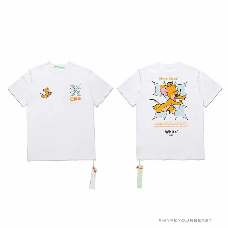 Hypeyourbeast T-Shirts OFF-WHITE Handsome Jerry Arrow Tee Shirt 'WHITE' 3 Hypeyourbeast T-Shirts OFF-WHITE Handsome Jerry Arrow Tee Shirt 'WHITE'