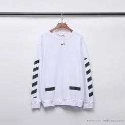 Hypeyourbeast OFF-WHITE Classic Basic Cotton Terry Long Sleeve Shirt 'WHITE' 13 Hypeyourbeast OFF-WHITE Classic Basic Cotton Terry Long Sleeve Shirt 'WHITE'