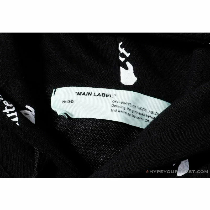 Hypeyourbeast OFF-WHITE Classic Print Hoodie 'BLACK' Hoodies & Jackets 4 Hypeyourbeast OFF-WHITE Classic Print Hoodie 'BLACK' Hoodies & Jackets