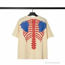 Hypeyourbeast OFF-WHITE Loose X Oversized Chest Tee Shirt 'BEIGE'