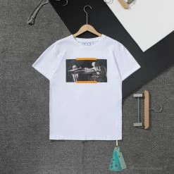 Hypeyourbeast OFF-WHITE Orange Hand Tee Shirt 'WHITE' T-Shirts