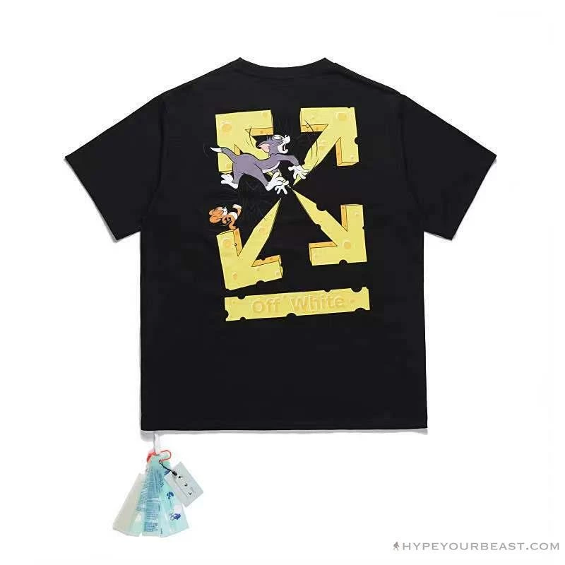 Hypeyourbeast T-Shirts OFF-WHITE Cat And Mouse Tee Shirt 'BLACK' 2 Hypeyourbeast T-Shirts OFF-WHITE Cat And Mouse Tee Shirt 'BLACK'
