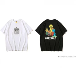 Hypeyourbeast BAPE Baby Milo Sesame Street Plain Tee Shirt 'WHITE' Clothes 10 Hypeyourbeast BAPE Baby Milo Sesame Street Plain Tee Shirt 'WHITE' Clothes