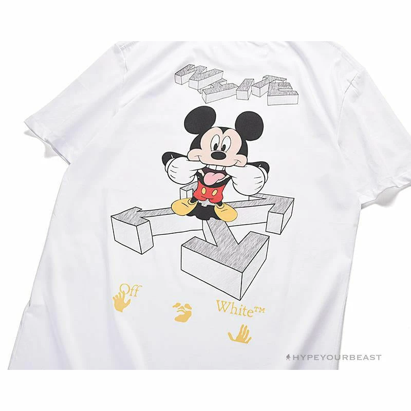 Hypeyourbeast OFF-WHITE Mickey Bluff Face Tee Shirt 'WHITE' 11 Hypeyourbeast OFF-WHITE Mickey Bluff Face Tee Shirt 'WHITE'
