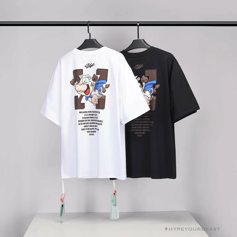 Hypeyourbeast OFF-WHITE Arrow Flying Cow Tee Shirt 'BLACK' T-Shirts 5 Hypeyourbeast OFF-WHITE Arrow Flying Cow Tee Shirt 'BLACK' T-Shirts