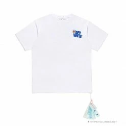 Hypeyourbeast OFF-WHITE Doraemon Stereo Arrow Tee Shirt WHITE T-Shirts