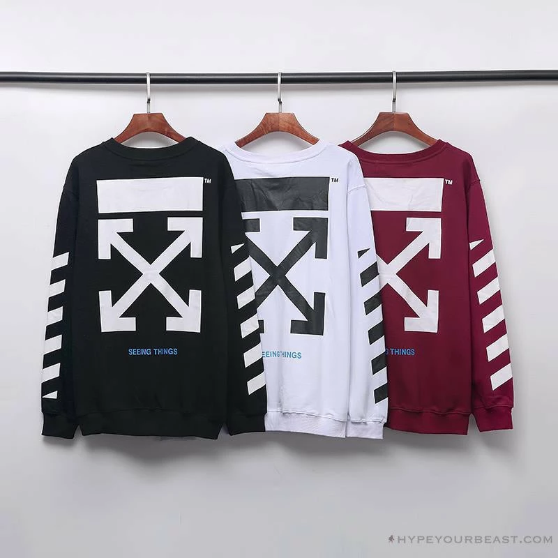 Hypeyourbeast OFF-WHITE Classic Basic Cotton Terry Long Sleeve Shirt 'WHITE' 11 Hypeyourbeast OFF-WHITE Classic Basic Cotton Terry Long Sleeve Shirt 'WHITE'