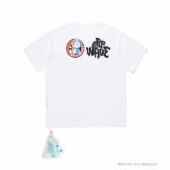 Hypeyourbeast OFF-WHITE Graffiti Letter Doraemon Tee Shirt 'WHITE'