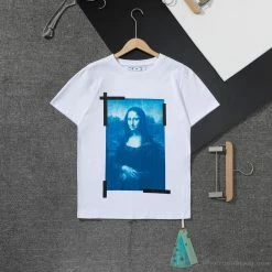 Hypeyourbeast OFF-WHITE Classic Mona Lisa Print Tee Shirt 'WHITE' T-Shirts