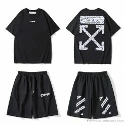 Hypeyourbeast OFF-WHITE Cabin Cabbage Shorts 'BLACK' Pants 13 Hypeyourbeast OFF-WHITE Cabin Cabbage Shorts 'BLACK' Pants