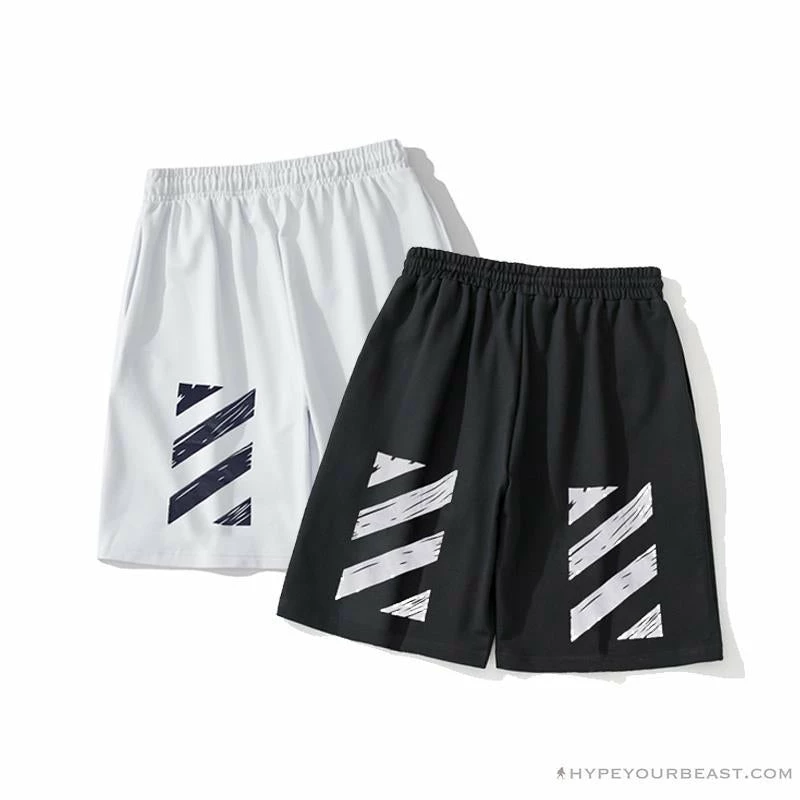 Hypeyourbeast OFF-WHITE Classic Seeing Things Shorts 'WHITE' 9 Hypeyourbeast OFF-WHITE Classic Seeing Things Shorts 'WHITE'