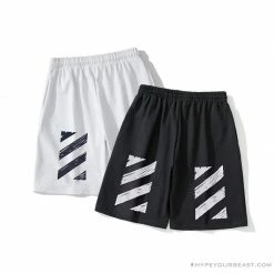 Hypeyourbeast Pants OFF-WHITE Classic Seeing Things Shorts 'BLACK'