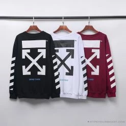 Hypeyourbeast OFF-WHITE Classic Basic Cotton Terry Long Sleeve Shirt 'WINE RED' Shirts