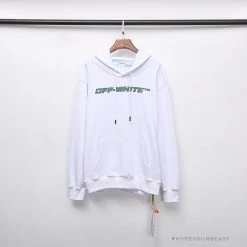 Hypeyourbeast OFF-WHITE Hand-Painted Utility Pole Worker Hoodie 'WHITE'