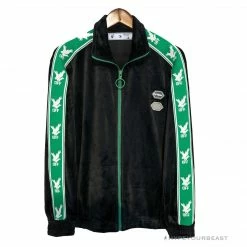 Hypeyourbeast OFF-WHITE Side Webbing Casual Green Letter Hoodie 10 Hypeyourbeast OFF-WHITE Side Webbing Casual Green Letter Hoodie