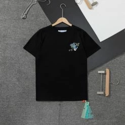 Hypeyourbeast OFF-WHITE LV Pattern Cartoon Series Tee Shirt 'BLACK'