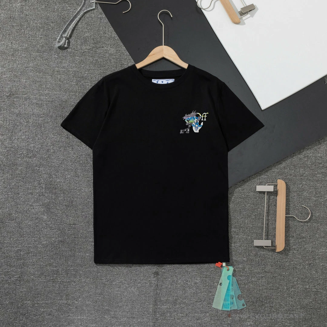 Hypeyourbeast OFF-WHITE LV Pattern Cartoon Series Tee Shirt 'BLACK' 1 Hypeyourbeast OFF-WHITE LV Pattern Cartoon Series Tee Shirt 'BLACK'