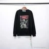 Hypeyourbeast OFF-WHITE New Madonna Painting Cotton Terry Long Sleeve Shirt 'BLACK' Shirts