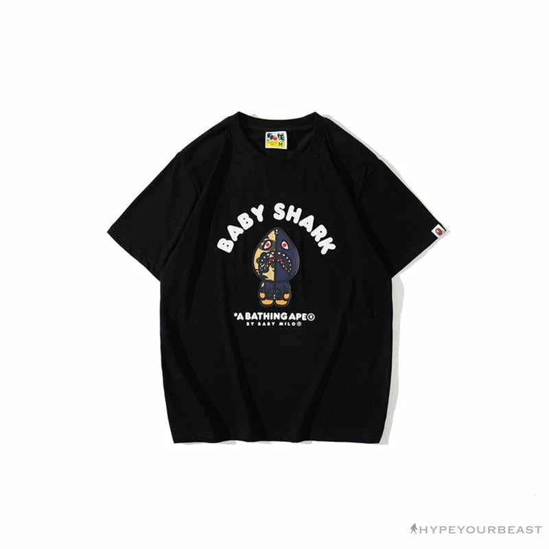 Hypeyourbeast Clothes BAPE Baby Shark Red Shark Tee Shirt 'BLACK' 1 Hypeyourbeast Clothes BAPE Baby Shark Red Shark Tee Shirt 'BLACK'
