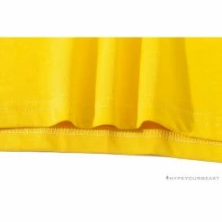 Hypeyourbeast BAPE KIDS Small Net Pocket Ape Man Head Tee Shirt 'YELLOW' Clothes