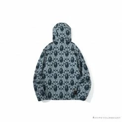 Hypeyourbeast BAPE X COACH Co-Branded Grey-Blue Hoodie
