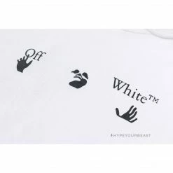 HypeYourBeast Off White Hoodie Red Orange - White Hoodies & Jackets