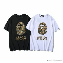 Hypeyourbeast BAPE X MCM Camouflage Ape Head Tee Shirt 'WHITE' 8 Hypeyourbeast BAPE X MCM Camouflage Ape Head Tee Shirt 'WHITE'