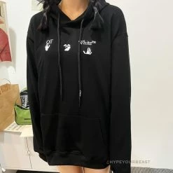 HypeYourBeast Hoodies & Jackets Off-White Green Hoodie - Black