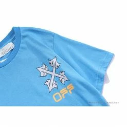 Hypeyourbeast OFF-WHITE Jerry Move Faster Tee Shirt 'BLUE'