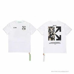 Hypeyourbeast T-Shirts OFF-WHITE Daisy Graffiti Arrow Conley Tee Shirt 'WHITE'