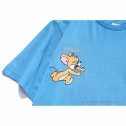 Hypeyourbeast OFF-WHITE Jerry Move Faster Tee Shirt 'BLUE'