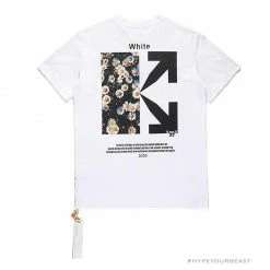 Hypeyourbeast T-Shirts OFF-WHITE Daisy Graffiti Arrow Conley Tee Shirt 'WHITE'