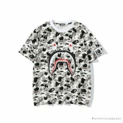 Hypeyourbeast BAPE Chinese Style Ink 10th Anniversary Camouflage Tee Shirt 'WHITE' Clothes
