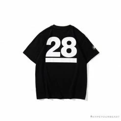 Hypeyourbeast BAPE Ape Man Head 28th Anniversary Camouflage Color Block Tee Shirt 'BLACK' Clothes