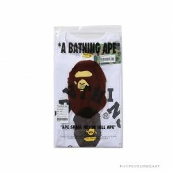 Hypeyourbeast BAPE Messy Letters Upside Down Little Ape Head Tee Shirt 'WHITE'