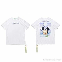 Hypeyourbeast OFF-WHITE Disney Spring X Summer Mickey Arrow Tee Shirt 'WHITE'