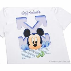 Hypeyourbeast OFF-WHITE Disney Spring X Summer Mickey Arrow Tee Shirt 'WHITE'